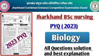 jharkhand bsc nursing previous year questions 2023  jceceb bsc nursing pyq [upl. by Gwenni]