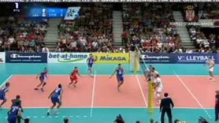 Srbija  Italija 31 Mec lopta Finale EP u odbojci  Austrija Sampioni Evrope 18092011 [upl. by Ainaj811]