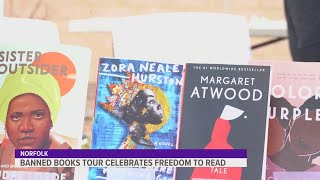 Banned books tour celebrating freedom to read makes stop in Norfolk [upl. by Hew]