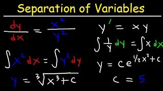 Separable First Order Differential Equations  Basic Introduction [upl. by Ayn]