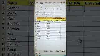 Create Salary Sheet Of Employees In Excel 😎  Salary Calculation Trick In Excel 😍 excel bytetech [upl. by Tram]