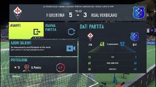 FIFA 22 Modalità Carriera 10 giornata della Serie A Enilive Fiorentina Real Verbicaro [upl. by Lordan979]