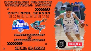 MPBL HIGHLIGHTS MINDORO TAMARAWS VS SARANGANI MARLINS APRIL 12 2024 [upl. by Alicec]