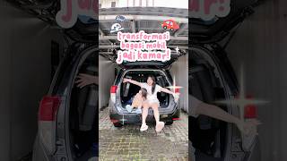 ubah bagasi mobil jadi kamar yukachan yukachan minivlog campervan transformation viral [upl. by Mcintyre]