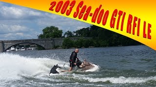 2003 Seadoo jet ski GTI RFI Limited edition 3 seater 110 HP 800 cc [upl. by Ogirdor395]