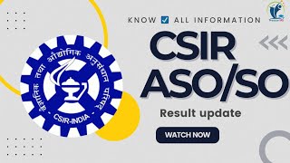 csir so aso result 2024 updates  csir so aso cut off  csir aso result 2024 csir so 2024 result [upl. by Anelrats]