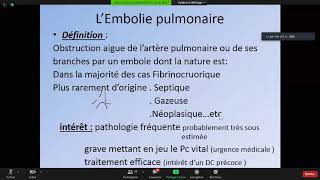 Embolie Pulmonaire Part 1 [upl. by Thorner]