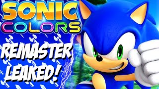 Sonic Colors Remastered LEAKED  Coming To The Nintendo Switch PS4 amp Xbox One Later This Year [upl. by Chere]