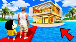 SHINCHAN AND FRANKLIN BUYING LUXURIOUS WATER MANSION FOR SHINCHAN CHALLENGE GTA 5 [upl. by Melinda]