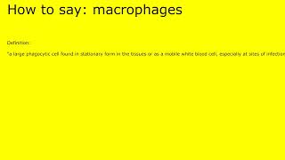 How to pronounce macrophages by british speaker [upl. by Joanne]