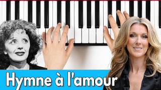 Hymne à l’amour – Édith Piaf  Cours de Piano Complet avec Partition et Paroles [upl. by Thorin]