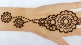 Very beautiful mehndi design  simple and easy mehndi design  latest new style mehndi design [upl. by Hermon486]