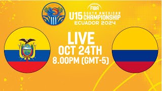 LIVE  Ecuador v Colombia  South American U15 Championship 2024 [upl. by Aderb823]