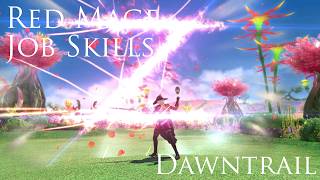 Red Mage Job Skill Animations Dawntrail FFXIV  赤魔道士 ジョブアクション動画 [upl. by Arleyne]