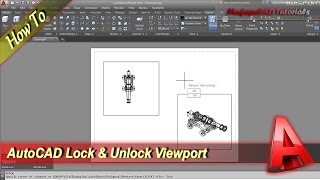 AutoCAD Lock And Unlock Viewport [upl. by Aivitnahs]