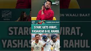 MITCHELL STARC GETS VIRAT KOHLI KL RAHUL amp YASHASVI JAISWAL viratkohli yashasvijaiswal indvsaus [upl. by Asilana609]