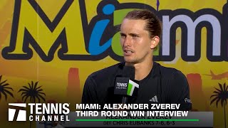 Alexander Zverev Secures His Spot In The Round of 16 In Miami  Miami 3R [upl. by Klatt185]