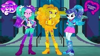 My Little Pony Transforms Equestria Girls Dazzlings Galaxy Color Swap  MLP Coloring Videos For Kids [upl. by Lampert]