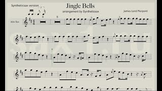 Jingle Bells  Sheet Music for Saxophone Alto Funky Version incl Backing track [upl. by Teri]