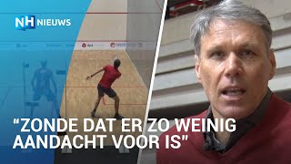 Marco van Basten maakt zich hard voor de squashsport [upl. by Eittol]