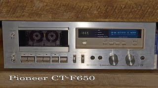 Cleaning and replacing the belts on Pioneer CTF650 Cassette Deck [upl. by Anelav]