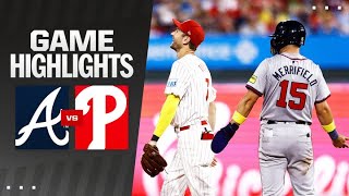 Braves vs Phillies Game Highlights 9124  MLB Highlights [upl. by Trixy]