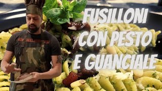 Ricetta Fusilloni di Gragnano con Pesto e Guanciale  Ep12  Maxsterchef [upl. by Burton]