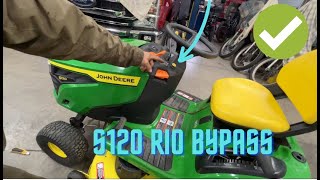 S100 Series How to bypass or Disable the quotReversequot RIO Switch on a S120 John Deere Lawn Tractor [upl. by Iran869]