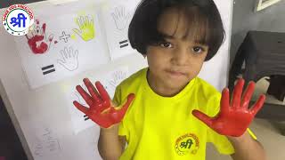 COLOUR MIXING HAND PRINT  Preschool Activities [upl. by Kung122]