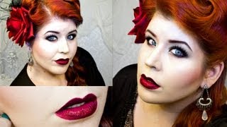 ⋆✧✦Gothic Pinup Makeup Tutorial ✦✧⋆ [upl. by Arlena]