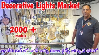 Cheap amp Best Decorative Light Market in Hyderabad  Fancy Lights  Hanging Lights Modern Chandelier [upl. by Doti411]