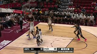 Donovan Clingan with the intimidation and block vs the Spurs [upl. by Winfrid]