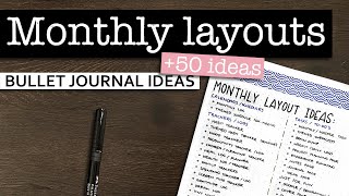 50 BULLET JOURNAL SPREAD IDEAS 💜 Bullet journal spreads to include in your monthly setup [upl. by Swec]