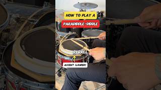 How to play a PARADIDDLEDIDDLE Drum Chops Pattern drums [upl. by Eilata]