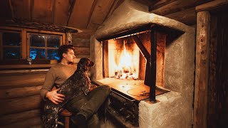 Cozy Log Cabin Fireplace BUILD [upl. by Kapeed]