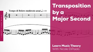 Transposition by a Major Second  ABRSM Theory  Grade 5  Video Lesson [upl. by Ahsei]