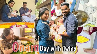 ആകെ ബഹളം🏵️ മക്കൾടെ ആദ്യ ഓണം onamspecial dayinmylife vlog malayalam twins [upl. by Noseyt365]