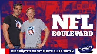 NFL Boulevard 52 Die größten Draft Busts aller Zeiten  Footballerei [upl. by Norahc]