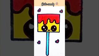 HOW TO DRAW CUTE CANDY 🍭drawing cute viralvideo art shortvideo trending shorts [upl. by Immanuel]