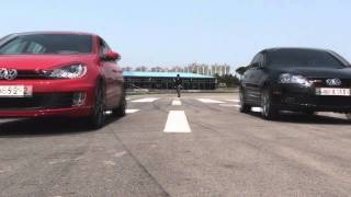 Ketosicom Volkswagen Mk5 GTI vs Mk6 GTI Drag Race [upl. by Nahk833]