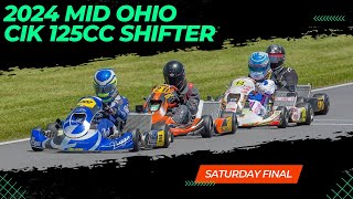 2024 Mid Ohio CIK 125cc Shifter Saturday Final [upl. by Iturk324]