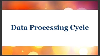 II PUC  Data Processing Cycle [upl. by Bannerman]