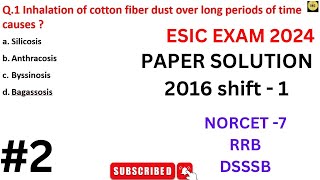 ESIC nursing exam preparation 2024  esic 2024 norcet07  Paper solution  question amp answer series [upl. by Arnelle]