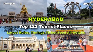 Hyderabad Tour Plan  Top 122 Tourist Places  Low BudgetRoomsTicketTimings All Details  TG [upl. by Salokcin]