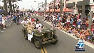 4th of July parade in Huntington Beach  ABC7 [upl. by Reppiks521]