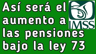 IMSS Así será el aumento a las pensiones bajo la ley 73 [upl. by Rehtnug317]