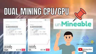 Dual Mining CPUGPU on unMineable  RTX 3050 [upl. by Aenneea]