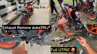 My duke390 Exhaust Remove 🥵 duke250 Exhaust Remove 🚀 Only UTPAT 💥 [upl. by Amara67]