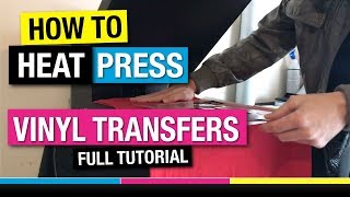 How to Heat Press Heat Transfer Vinyl HTV [upl. by Sanjiv]