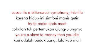 The Verve  Bittersweet Symphony Lirik dan Terjemahan [upl. by Morley]